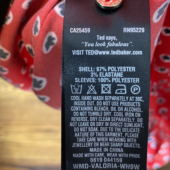 Ted Baker floral and geometric print dress - Picture 7 of 9